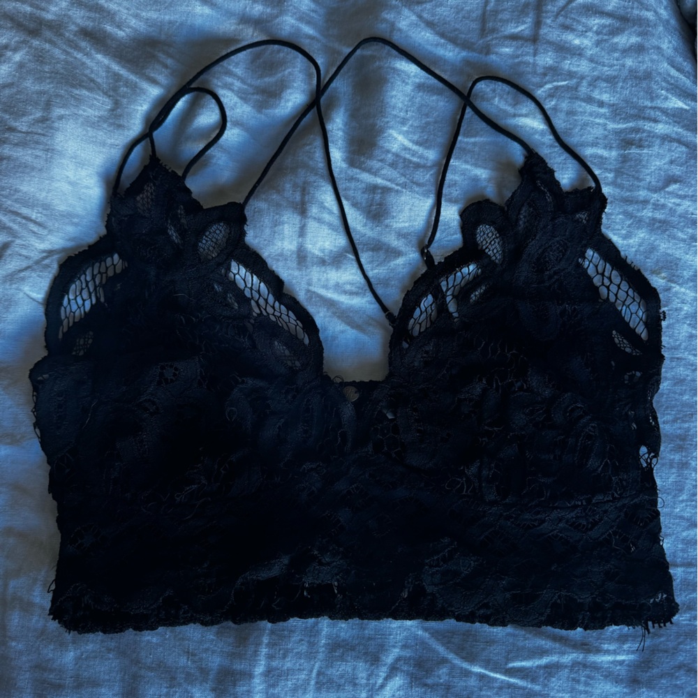 Free People Black Lace Bandeau